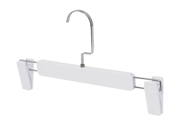 White Durable and Strong Plastic Pants Hanger