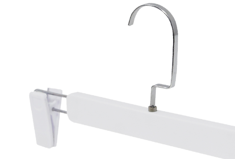 White Durable and Strong Plastic Pants Hanger