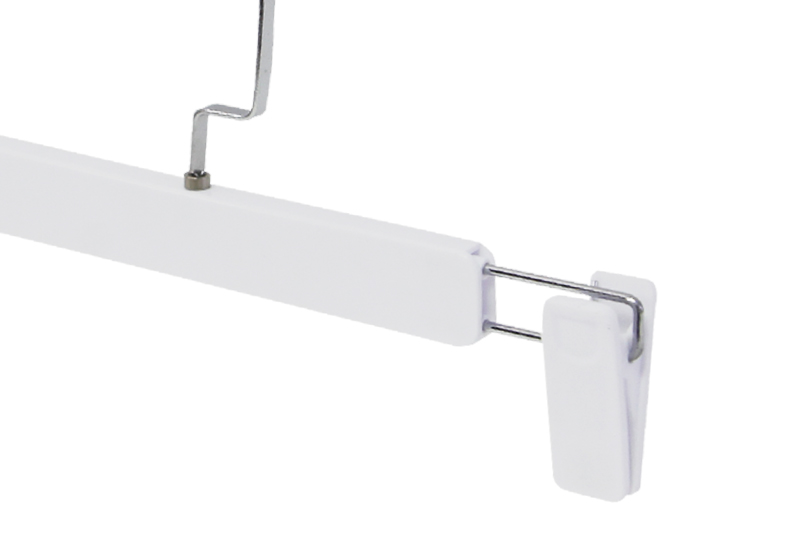White Durable and Strong Plastic Pants Hanger