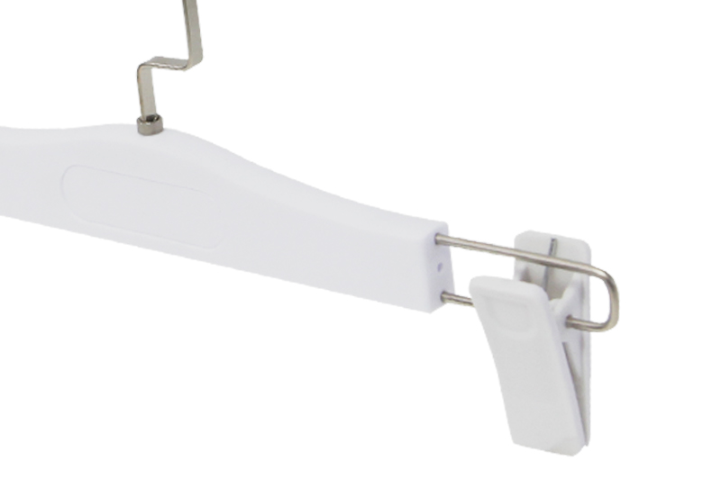 White Strong Metal Hook Plastic Pants Hanger
