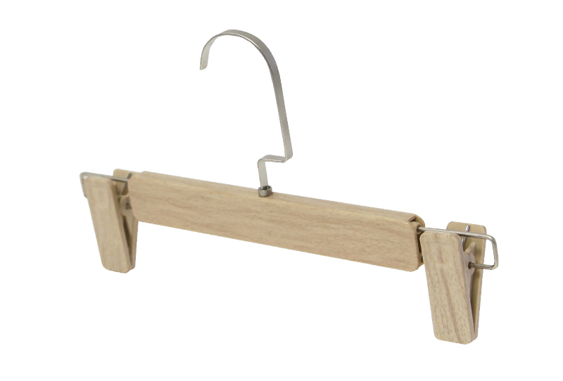 Lightweight and Practical Metal Hook Wooden Pants Hanger