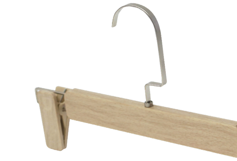 Lightweight and Practical Metal Hook Wooden Pants Hanger